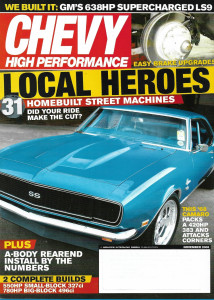 CHEVY HIGH PERFORMANCE 2008 NOV - '68 CAMARO - 420 hp 383, A-BODY REAR, BRAKES